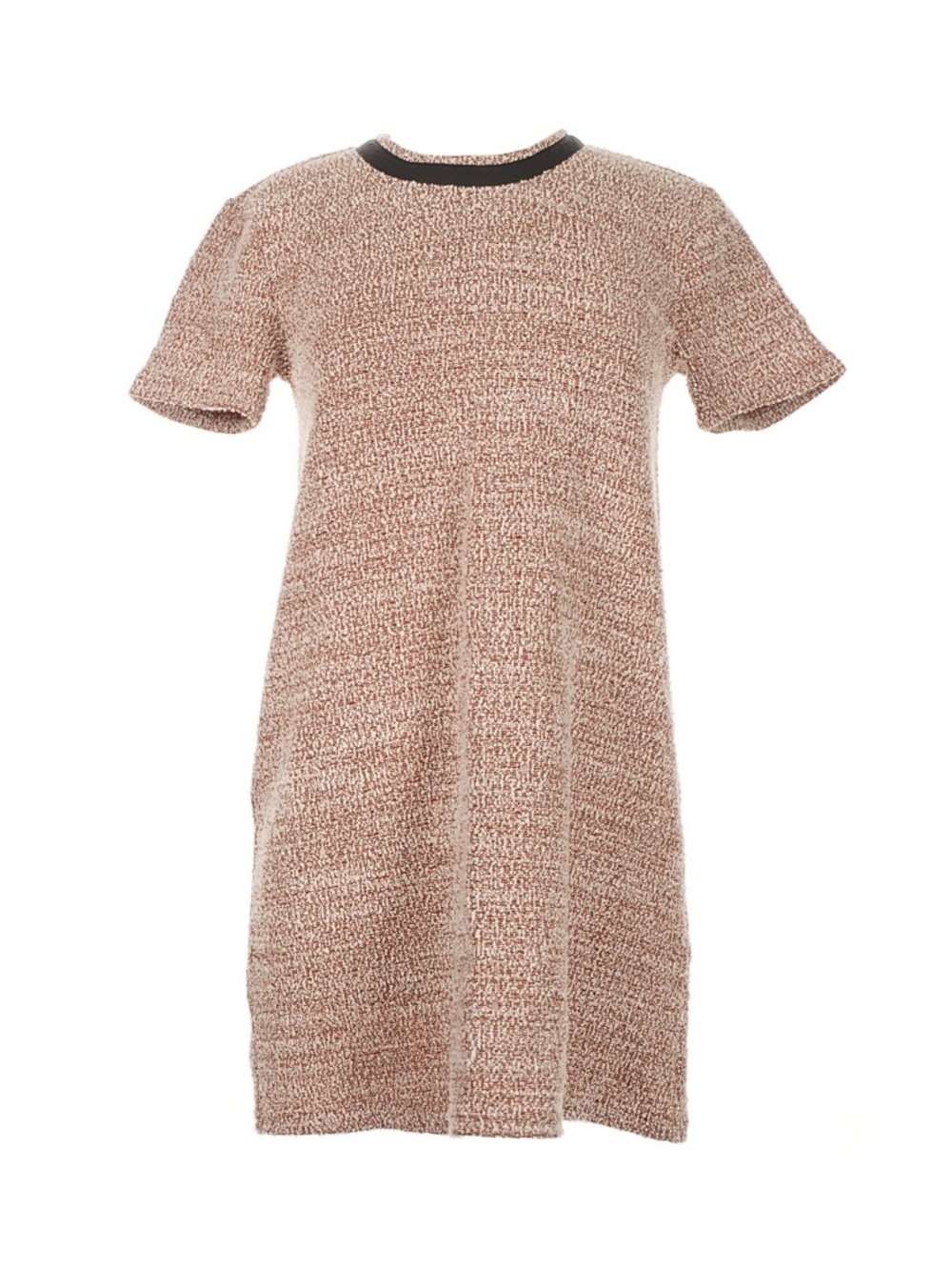 Zara Pink Tweed Mini Dress Contrast Trim Parisian Chic Business Glam
